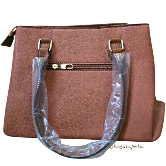 Women's Brown Handbag With Shoulder Strap - Picture 9 of 11